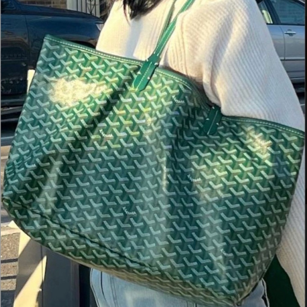Blue Goyard Saint Louis Shoulder Tote Bag - Picture 7 of 12